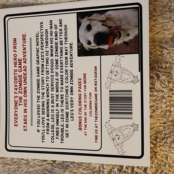 Leg's Zombie Adventures Adult Coloring Book by Emily McGuiness - Picture 4 of 4